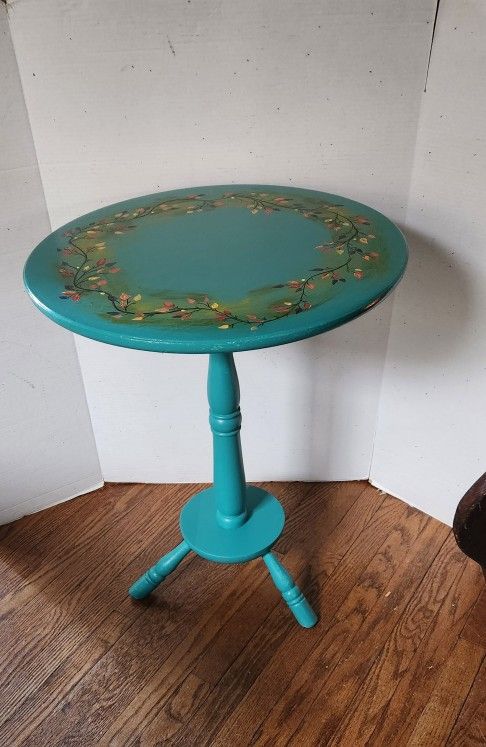 Accent Table Handpainted