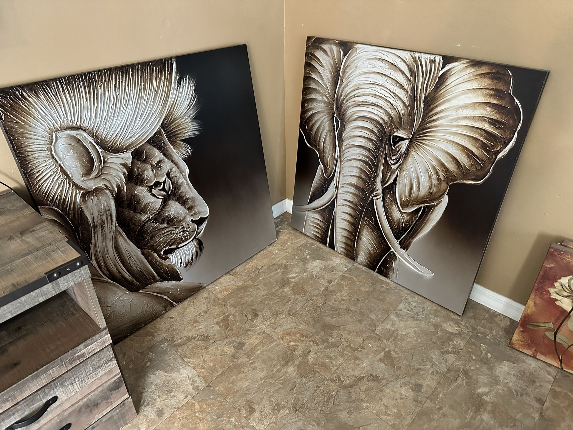 Lion and Elephant Frames