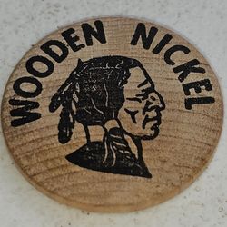 Vintage Wooden Nickel, Advertising Rose Exterminator Co.