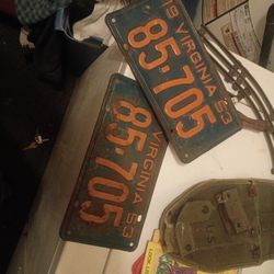 Vintage Licence Plates