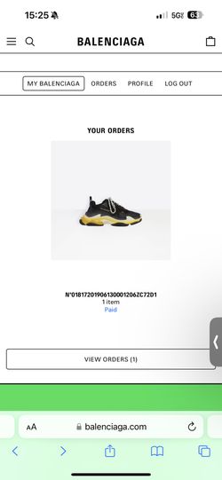 Balenciaga Triple S Black & Yellow