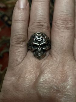 Skull Ring Size 15 Stainless Steel Comfortable !