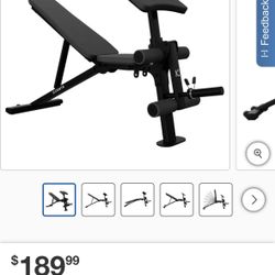 Centr Fitness Workout Bench with attachments