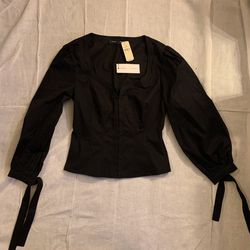 Proenza Schouler Women's Black Blouse Size : 4 Brand New