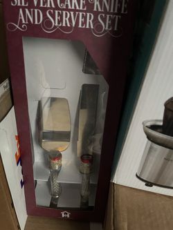 Red and Champagne Cake serving set