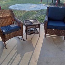 Wicker 3 Piece Patio Set