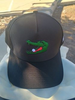 Waggle Golf LACOSTE CHUBS Themed Black Adjustable Hat (New With Tags)