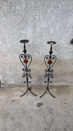 Metal candle holders