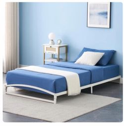 Low Bed Frame Twin Size, 6 Inch Heavy Duty Metal Platform Twin Bed Frame