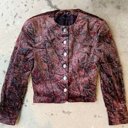 Vintage Velvet Burberrys Paisley Jacket 