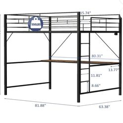 Queen Loft Bed With Desk