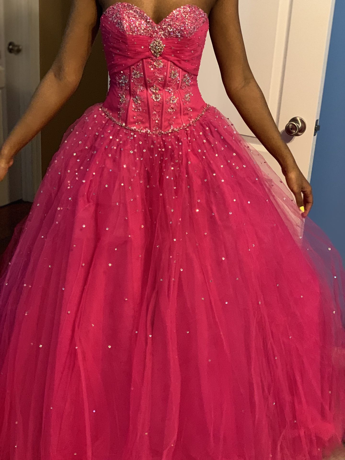 Hot pink Pageant gown size 0