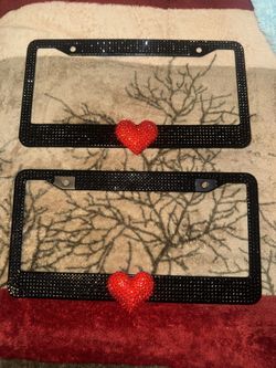 License Plate Frames Red Heart