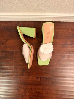 Schultz green high heels 6.5