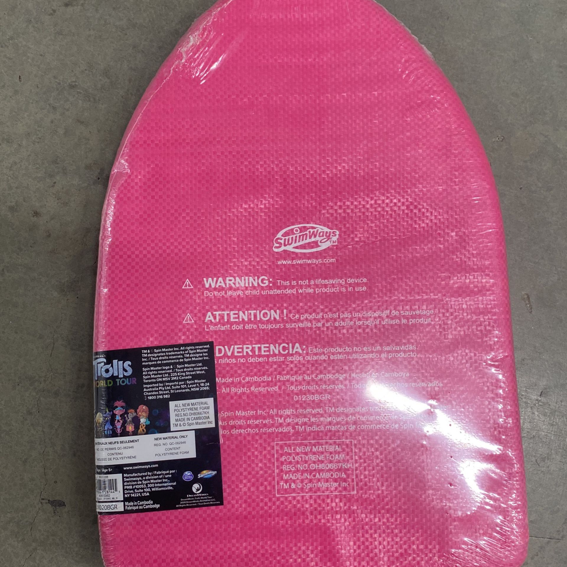 Girls size boogie board