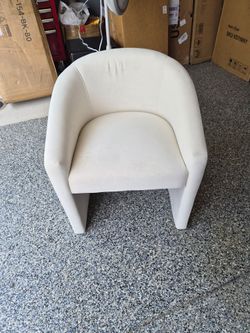 White accent chair