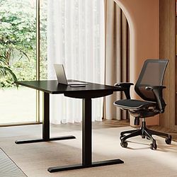 Magellan 60"W Pneumatic Height-Adjustable Standing Desk, Espresso