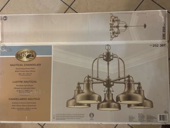 💡 Hampton Bay Nautical 5-Light Chandelier – NEW (Open Box) – Complete Set – $50💡
