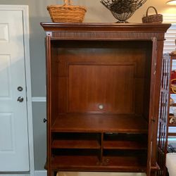 Armoire - Large All Cherry Wood TV Armoire, 6’-2” Tall, 24” Deep, and 46” Wide