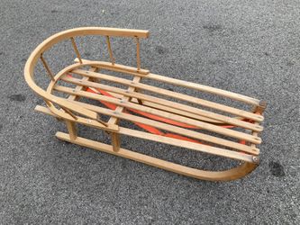 European Wooden Sled With Removable Back
