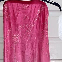 Zum Zum By Niki Livas Pink Ombré Strapless Glitter Formal Gown