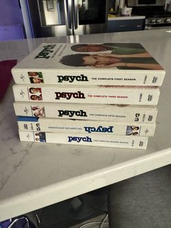 DVD Psych Seasons 1, 2, 3, 5,6