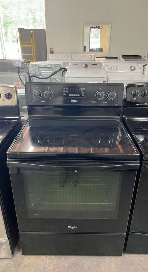 Whirlpool Electric Stove Black - GlassTop