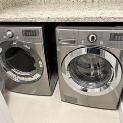 LG WM3370HVA Washer & LG Dryer DLEX337OV