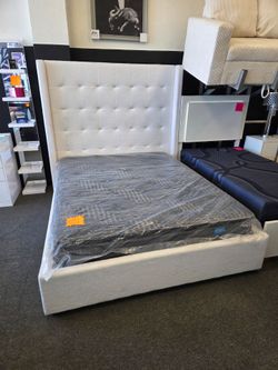 Queen Bed With Mattress Pillow Top or Memory Foam 10 Inch $399