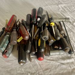 Pile Of Used Screw Drivers
