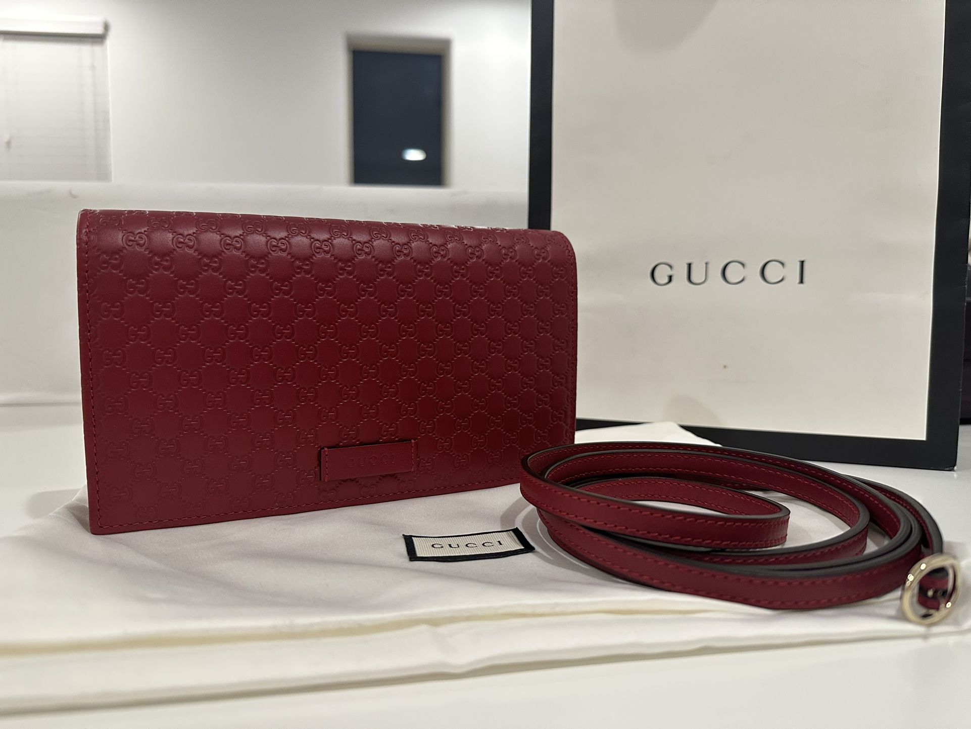 Gucci®️ Micro Guccissima Wallet On Strap