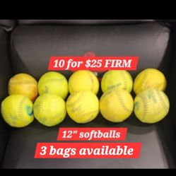 Bag of 10 softballs (3 bags available)