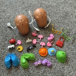 Vintage Mr. Potato Head Lot With Accessories 