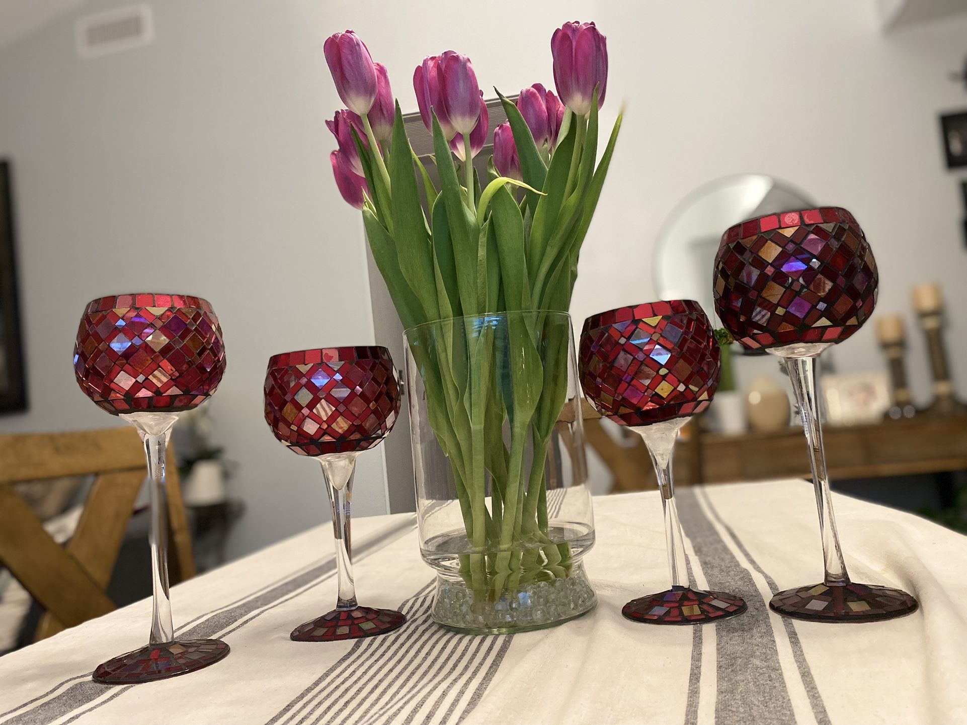 Glass Candle Holder