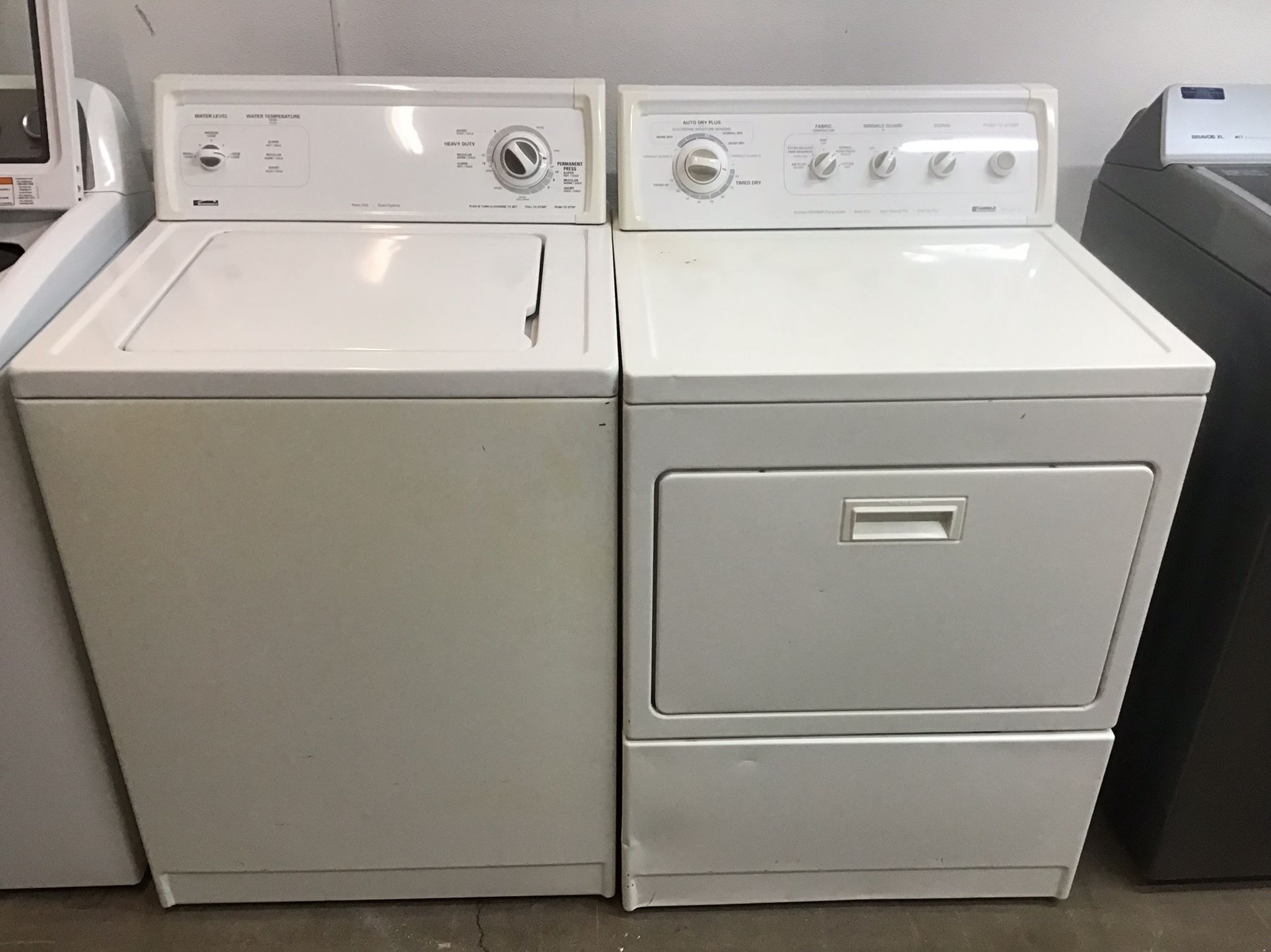 HEAVY DUTY KENMORE WASHER AND ELECTRIC DRYER (DELIVERY IS AVAILABLE AND HOOK UP ) 30 DAYS WARRANTY 