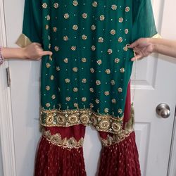 Pakistani  Party Dress Garara 3 Piece 