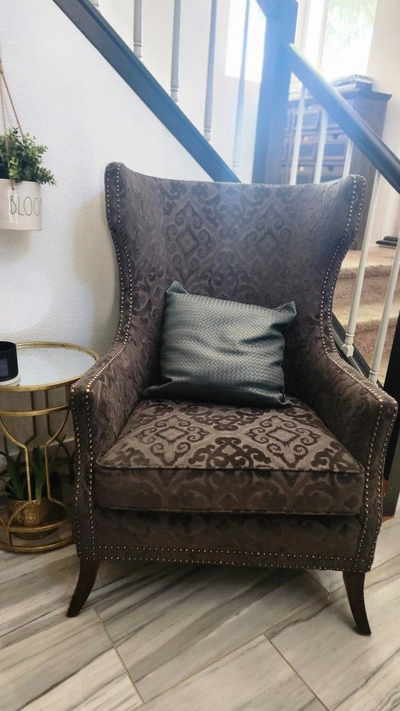 Wingback Chair With Matching Pillow