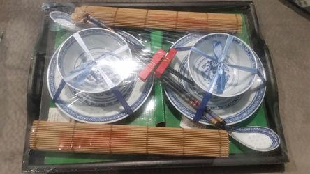 Asian sealed gift tray, new