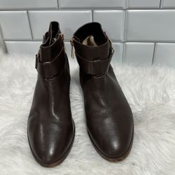 MICHAEL Michael Kors Harland Ankle browm  leather Booties women’s size 7