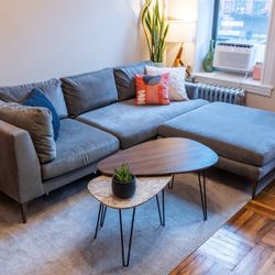 West Elm Premium Sectional Sofa & Ottoman