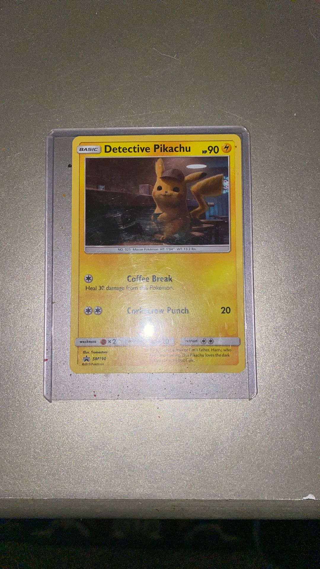 Detective Pikachu holographic card