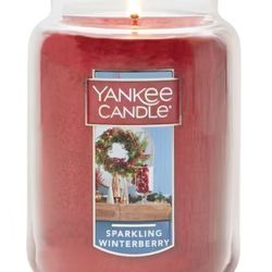Yankee Candle Large Jar Candle 22 Oz  - SPARKLING WINTERBERRY