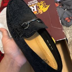 All Black Suede Loafers 8.5