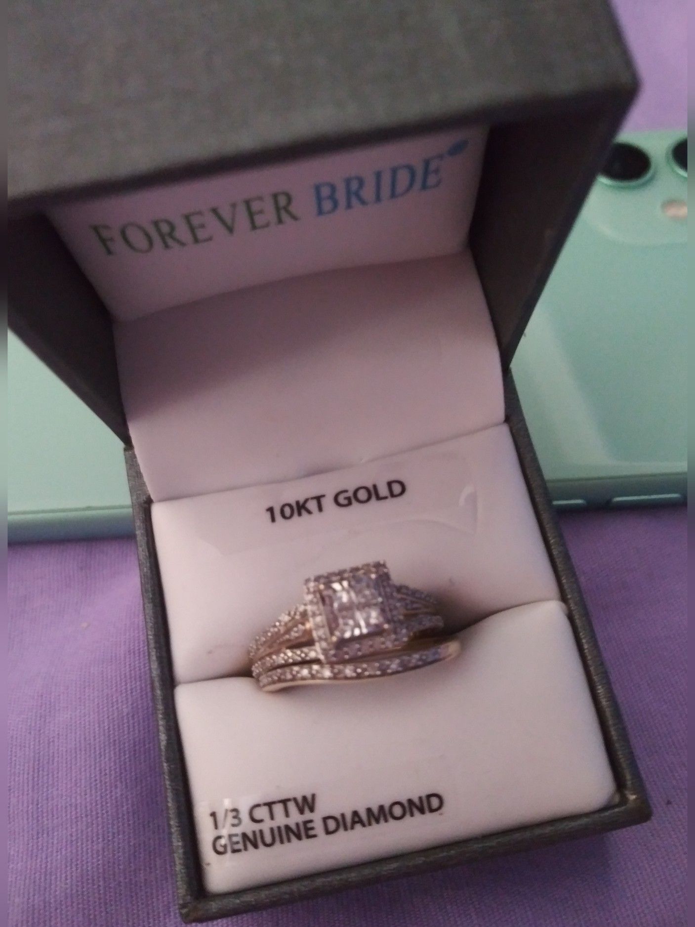 2 Piece Wedding Ring Set