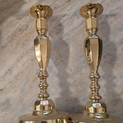 Pair of Vintage Brass Candlesticks