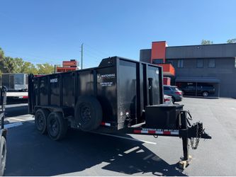 7x14 Tandem watch dog Dump Trailer