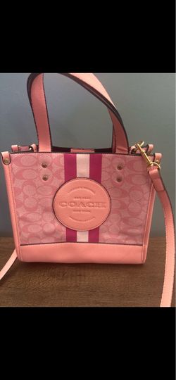 Coach Dempsey Tote Bag Pink Signature