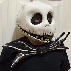 Jack Skellington adult mask & bow tie