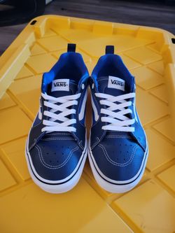 VANS OLD SKOOL SHOE BLUE 
LEATHER
