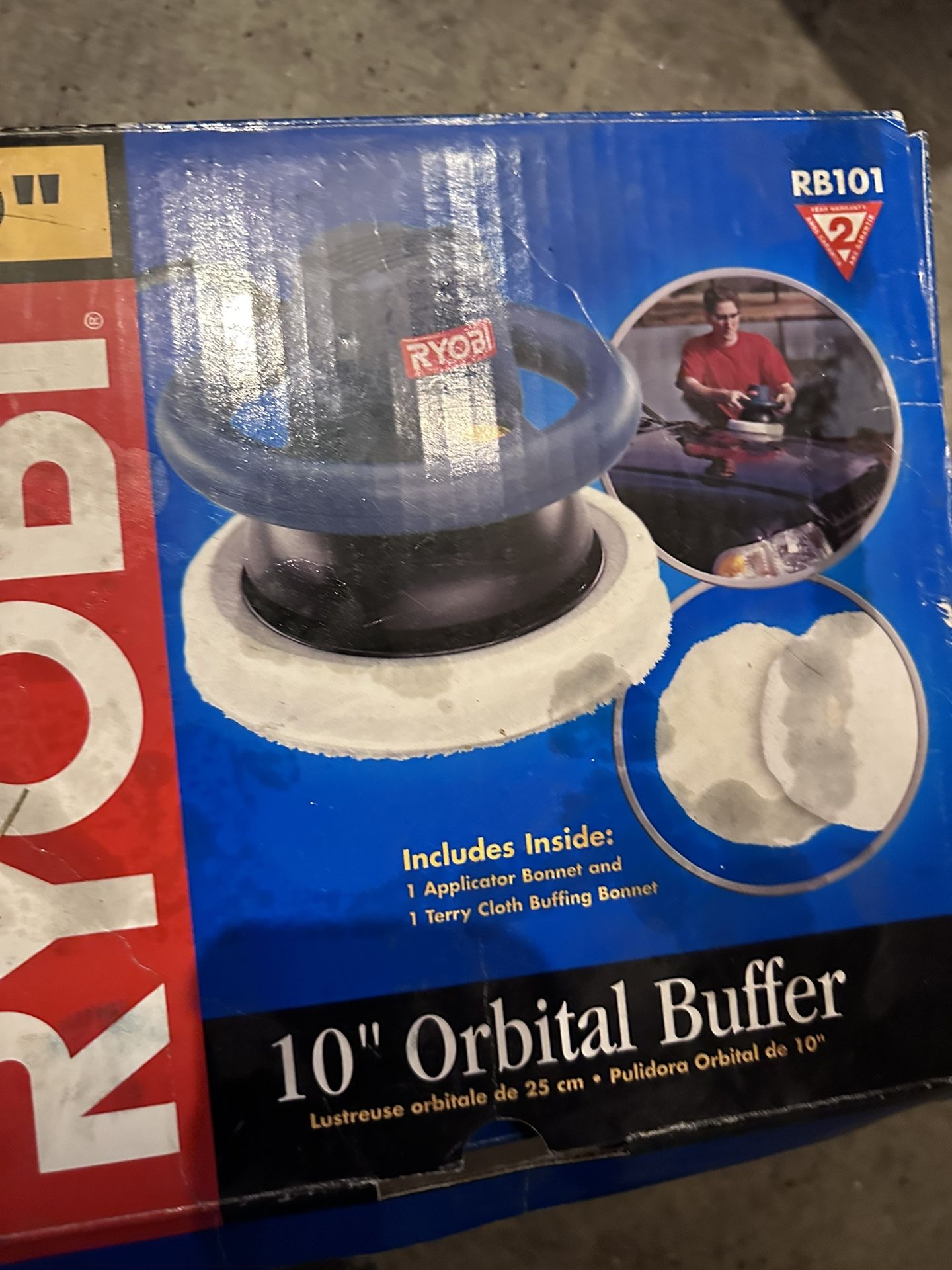Ryobi RB101 Orbital Buffer 10” Complete in Box & Tested